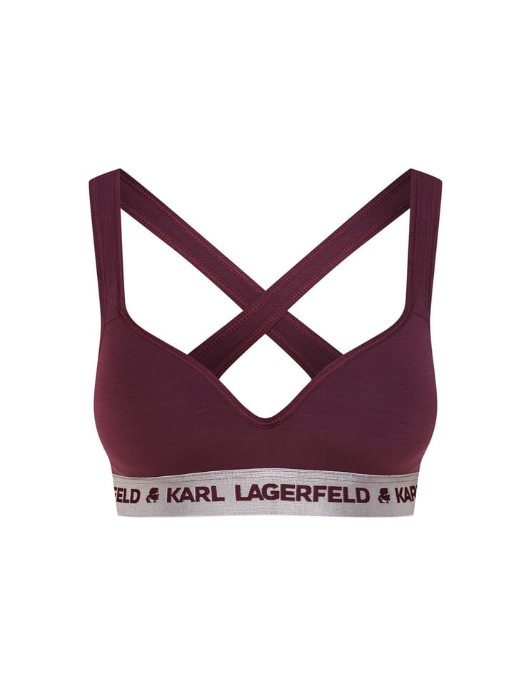 Biustonosz bez fiszbin metallic logo padded - 0